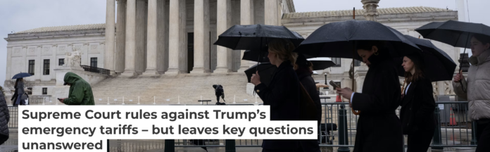 It has been raining tariffs … until now? Aaron Schwartz/Getty Images